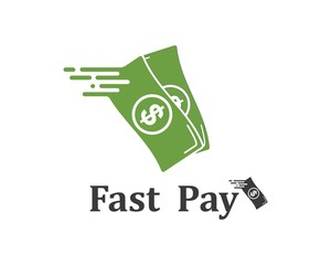 fast pay logo icon vector