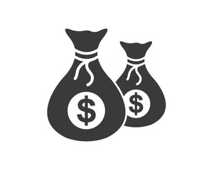 money bag logo icon vector
