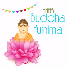 Vector illustration of a Banner for Happy Buddha Purnima.