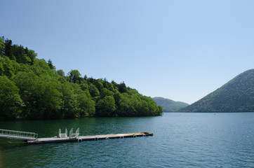 然別湖の風景