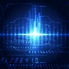 Abstract futuristic digital technology background. Illustration Vector