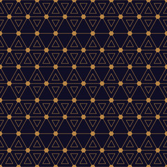 triangles hexagon gold black