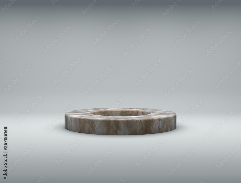 Poster minimalistic showcase with empty space. design for product presentation in trendy, modern style. 3d 