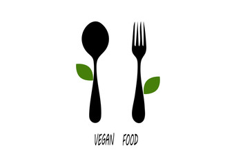  silhouette of a spoon and fork on a white background