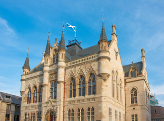 Fototapeta premium Town Hall (Town House) Inverness (Inbhir Nis) at Loch Ness Highlands Scotland