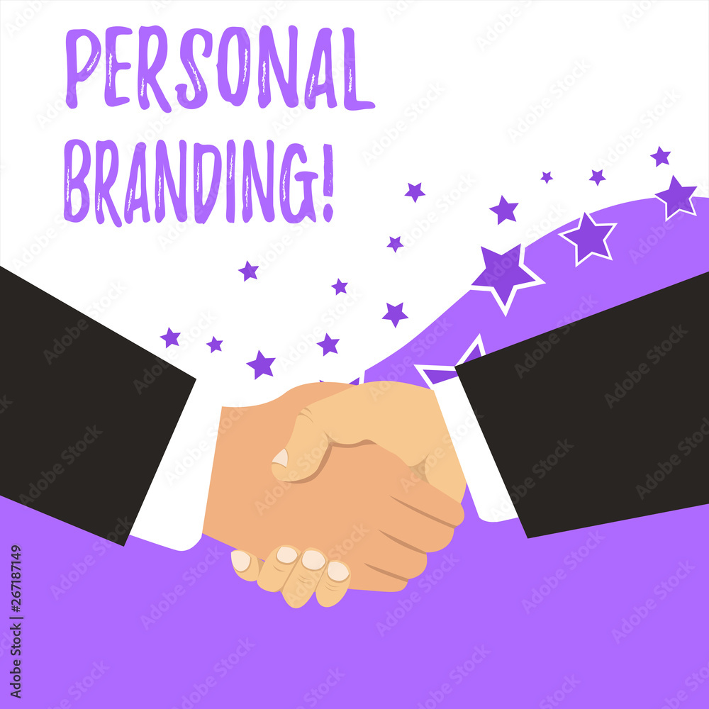 Fototapete Text sign showing Personal Branding. Business photo showcasing process of creating a recognizable professional name