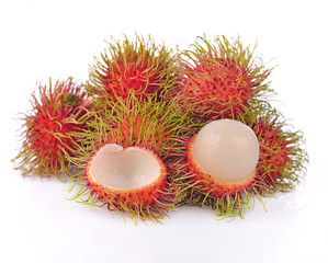 Rambutan isolate on white background