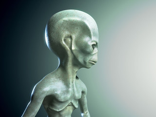 3d rendered illustration of a humanoid Alien