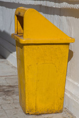 Indian government dustbins throughout the city