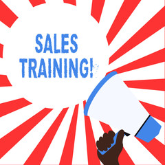 Word writing text Sales Training. Business photo showcasing train salesshowing the methods of great sales techniques