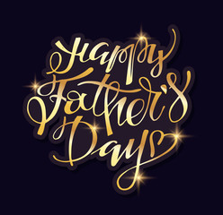 Happy Fathers day - cute lettering label art banner
