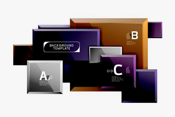 Abstract square composition for background, banner or logo