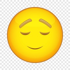 Embarrassing emoticon icon. Cartoon illustration of emoticon vector icon for web design