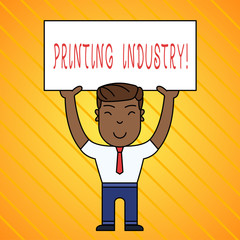 Word writing text Printing Industry. Business photo showcasing industry involved in production of printed matter