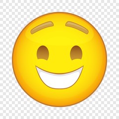 Laughing emoticon icon. Cartoon illustration of emoticon vector icon for web design