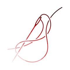 Sewing Needle With Thread Icon