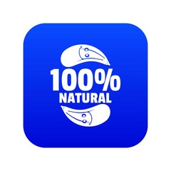 Eggplant icon blue vector isolated on white background