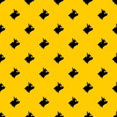 Pinscher dog pattern seamless vector repeat geometric yellow for any design
