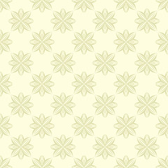 Floral background. Olive green seamless pattern