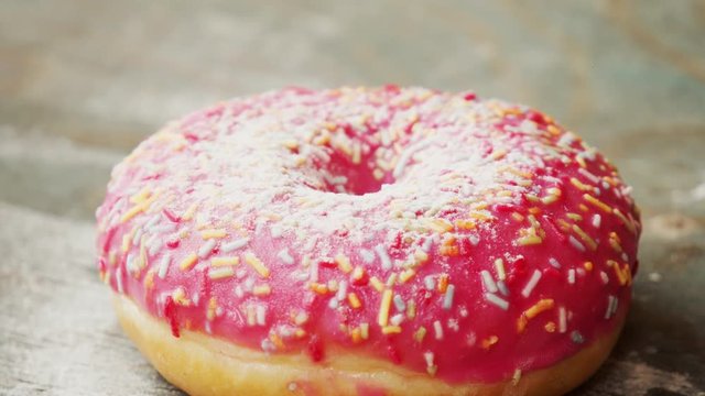 Doughnut or donut with excess sugar is unhealthy