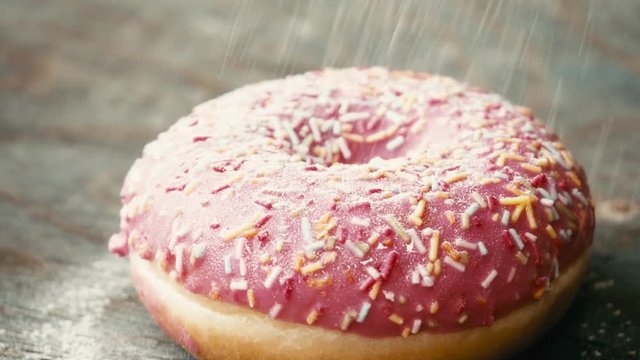 Doughnut or donut with excess sugar is unhealthy