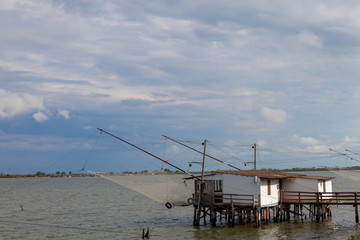 delta of the river po emilia romagna and veneto north italy
