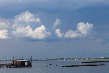 delta of the river po emilia romagna and veneto north italy