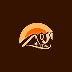 mountain typography lettering