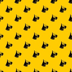 Bull terrier dog pattern seamless vector repeat geometric yellow for any design