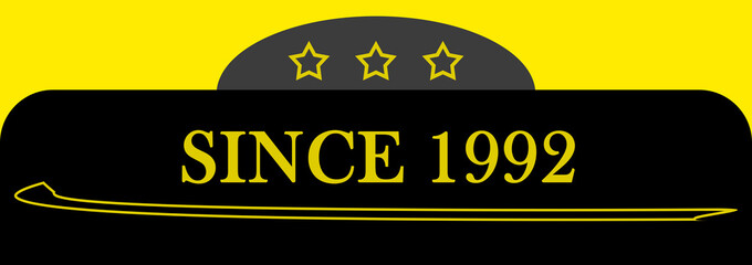 Since 1992 sign logo emblem symbol - obrazy, fototapety, plakaty