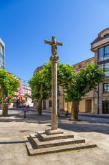 O Grove, Spain. Stone cross