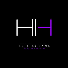 Initial H HH minimalist modern logo identity vector