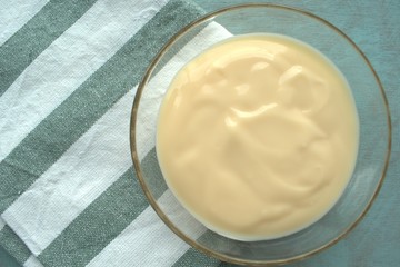 vanilla custard in a bowl