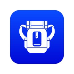 Sleeping bag icon digital blue for any design isolated on white vector illustration