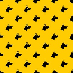 Doberman dog pattern seamless vector repeat geometric yellow for any design