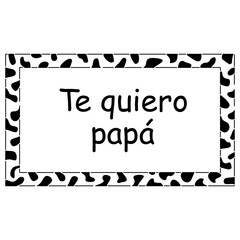 I love dad, in Spanish. Birthday card, father's day. Vector illustration.