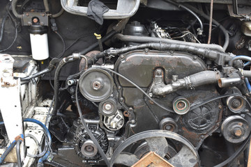 Fototapeta na wymiar Car engine close-up.