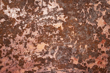 Rusty and painted textured metal background