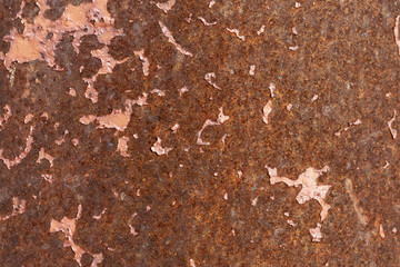 Rusty and painted textured metal background