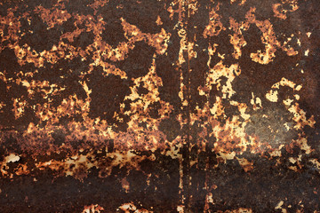 Rusty and painted textured metal background