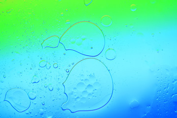 Water droplets on the glass