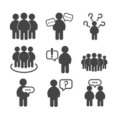 People group icons isolated on white background
