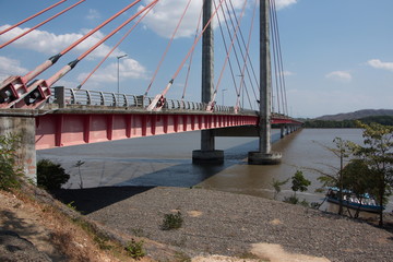 Bridge of friendship between Costa Rica and Taiwan over river Tempisque in Costa Rica