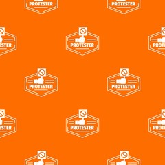 Protester pattern vector orange for any web design best