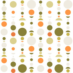 Circle and semicircle abstract vector pattern, geometric background
