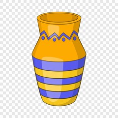 Egyptian vase icon. Cartoon illustration of vase vector icon for web design