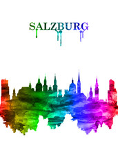 Salzburg Austria skyline Portrait Rainbow