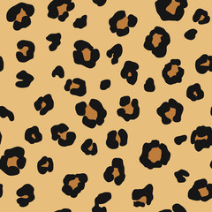 Illustration of seamless leopard pattern. Animal print