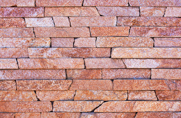 Wall of neatly laid out marble brick, background