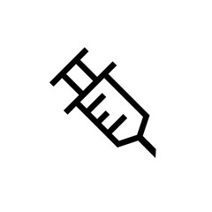 syringe icon design medicine injection line art medical healthcare vector illustration